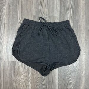 Dark Grey Elastic Waist Track Shorts Women’s‎ Size M